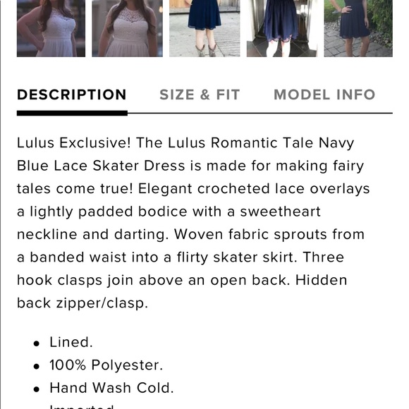 Lulus Romantic Tale Navy Blue Lace Skater Dress - Picture 7 of 10